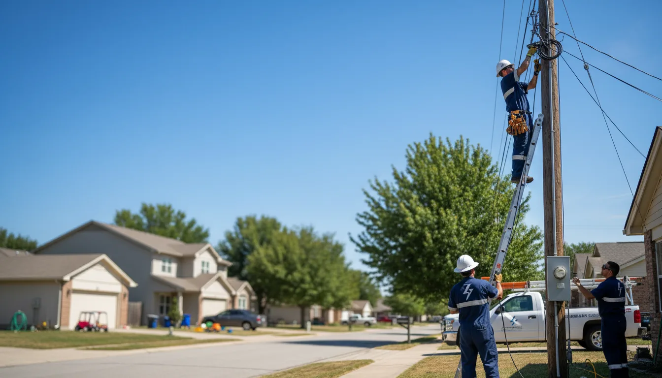 Residential electrician providing installation services in Claytonville, IL